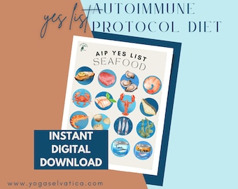 AIP Seafood Yes List Visual Nutrition Guide (PDF Download)