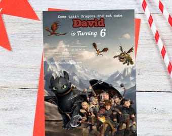 How to Train Your Dragon Birthday Invitation: Viking Party (Digital Download, 5x7 in