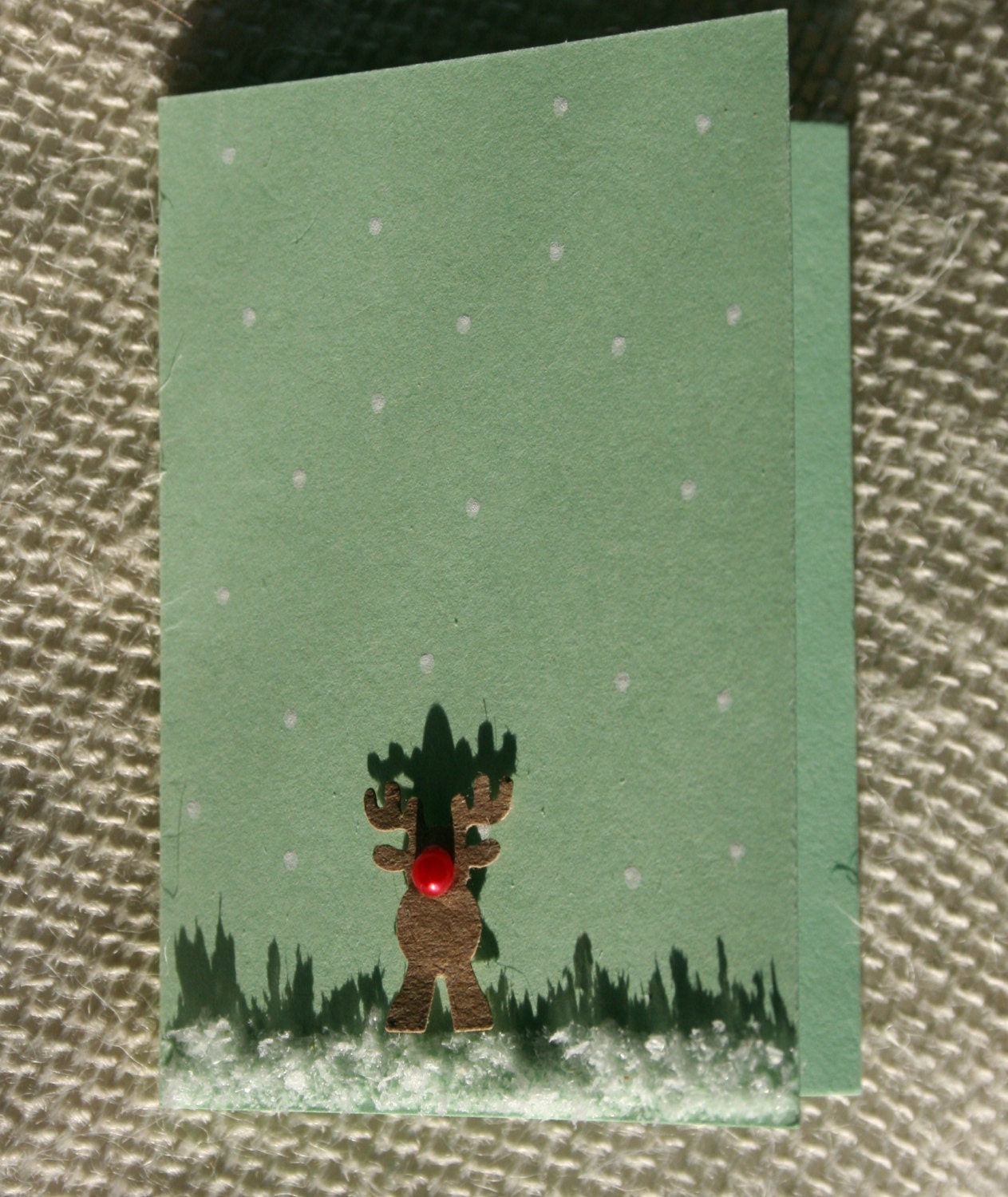 Rudolph the Red Nosed Reindeer Mint Green Christmas Holiday Gift ...