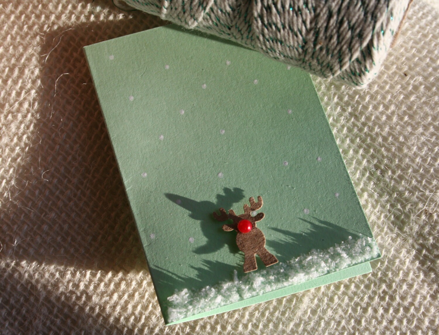 Rudolph the Red Nosed Reindeer Mint Green Christmas Holiday Gift ...