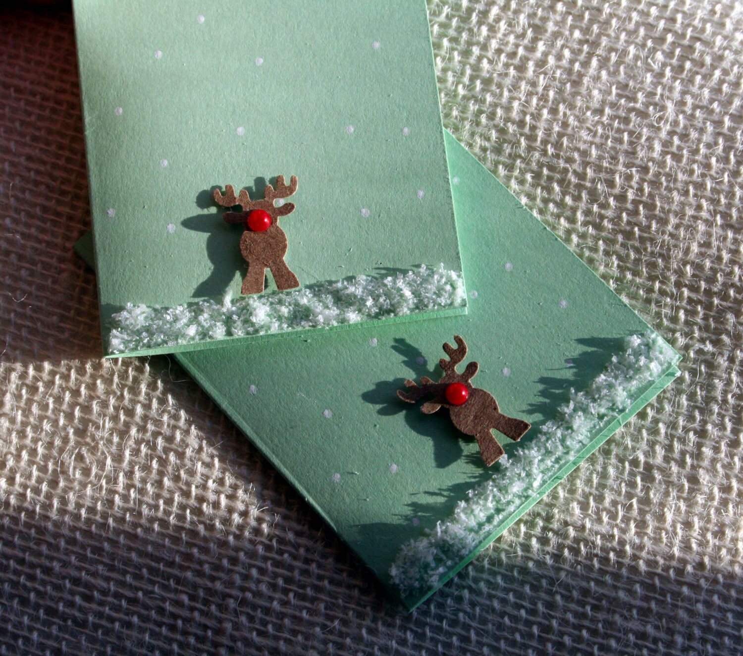 Rudolph the Red Nosed Reindeer Mint Green Christmas Holiday Gift ...