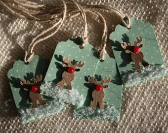 Rudolph the Red Nosed Reindeer Mint Green Christmas Holiday Gift ...
