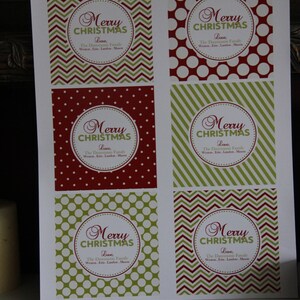 Printable Christmas Tags - Personalized DIY Christmas Gift Tags - Red ...
