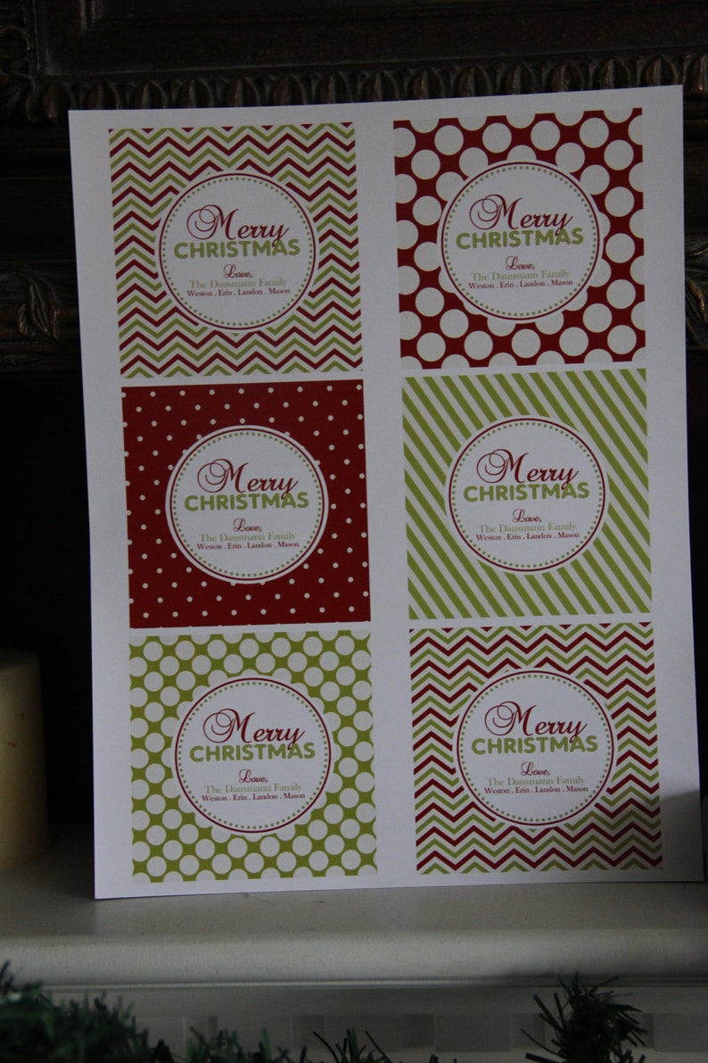 Printable Christmas Tags Personalized DIY Christmas Gift - Etsy