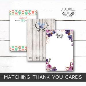 Dankeschön-Karten, um eines unserer Einladungsdesigns - Flat Thank You Karten