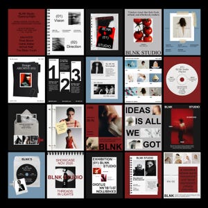 Retro Bold Fashion Instagram Post Portfolio, Minimalist Modern Social Media for Coaches & Modeling Agency, Editorial Posts for Fashion Brand