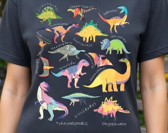 Womens Dinosaur Shirt, Cute Dinosaur Graphic T-Shirt, Dinosaur Birthday Gift Tee for Men and Women, Aesthetic Dino Lover Sweatshirt