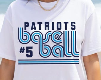 Personalized Name and Numbered Baseball Shirt, Custom Baseball Mom Gift, High School Baseball Sport Tee, Personalized School Team Fan Tee