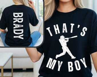Camiseta personalizada para mamás beisboleras, regalo personalizado con nombre y número para mamá y papá, camiseta para el día del partido de béisbol, ropa deportiva para animar a tu equipo.