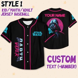 Custom Star Wars Baseball Jersey, Personalized AOP All Over Print Baseball Jersey Sports, Best Cute Gifts For Fans, Dark Vader Gift For Fan