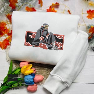 Embroidered Anime Shirt, Stylish Anime Hoodie, Anime Gift For Him