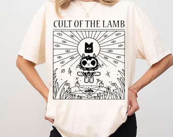 Camiseta Cult Of The Lamb, camiseta gótica de videojuegos, unisex