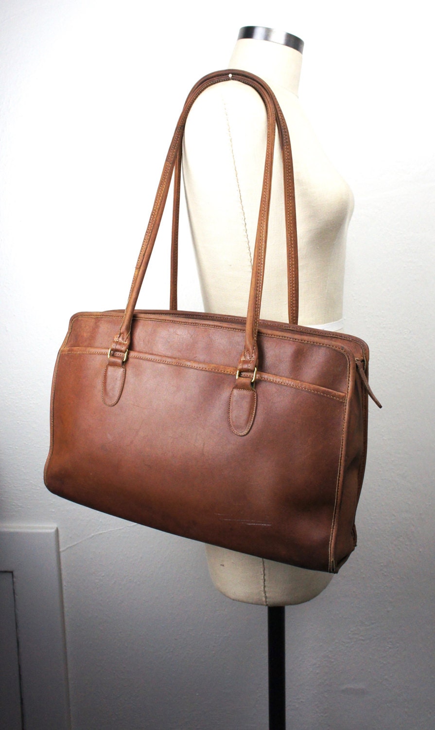 Vintage Coach Large Brown Shoulder Bag Laptop Tote Carryall | Etsy
