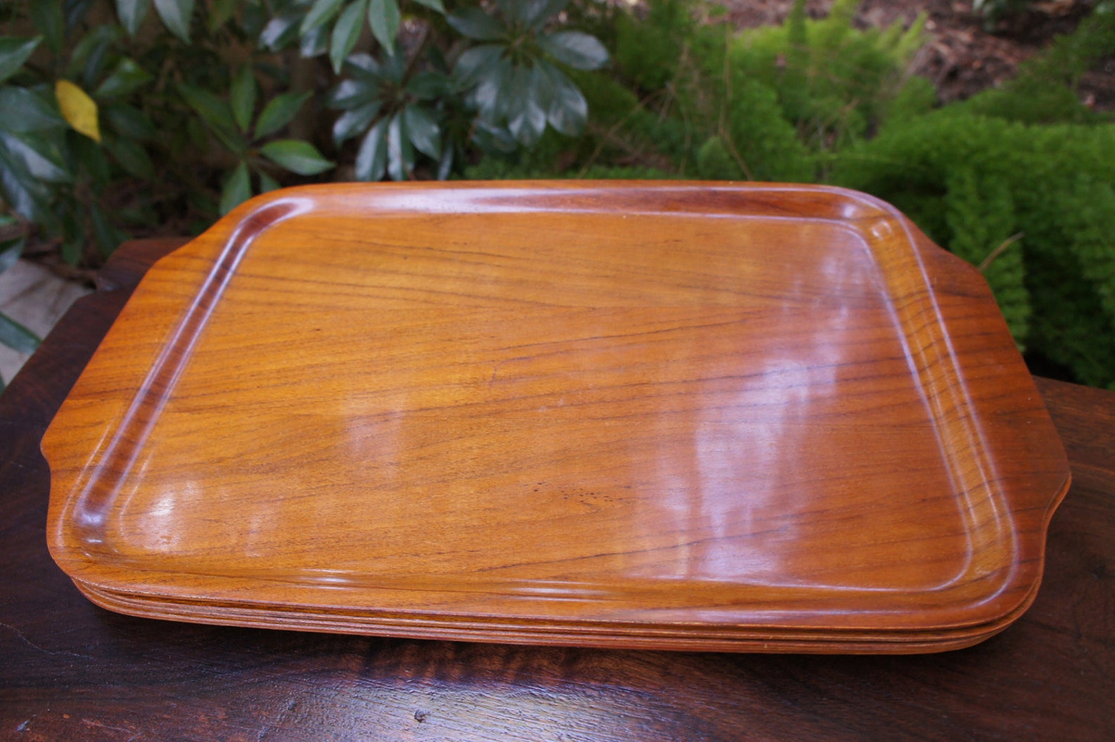 Set of Four Serving Trays 1950s TV Dinner Trays Organizers Etsy