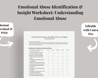 Foglio di lavoro per l'identificazione e l'approfondimento dell'abuso emotivo