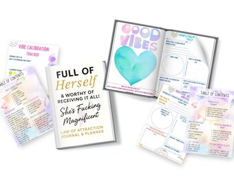 Digital Manifestation Journal for Women | Abundance, Self-Worth, Alignment | Printable Law of Attraction Planner + Affirmations