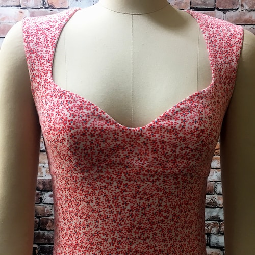 Sewing Pattern for Queen Anne Neckline Knit Tank Top Etsy