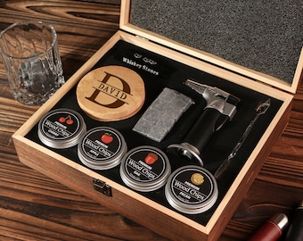 Personalized Cocktail Smoker Kit - Engraved Bourbon Smoker, Smoker for Whiskey,Birthday Gifts For Husband ,5th Anniversary Gifts To My Man