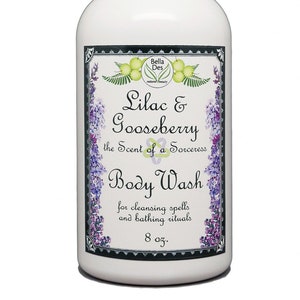 Lilac and Gooseberry Scented Body Wash Bath and Shower Gel 8 ounces Yennefer Scent of a Sorceress image 2