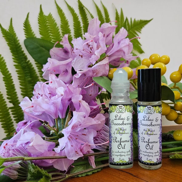 Lilac and Gooseberry Perfume Oil | 0.3 ounce (10mL) roll on bottle | Yennefer Scent of a Sorceress | Lilac and Gooseberries