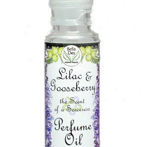 Lilac and Gooseberry Perfume Oil 0.3 ounce 10mL roll on bottle Yennefer Scent of a Sorceress Lilac and Gooseberries image 5