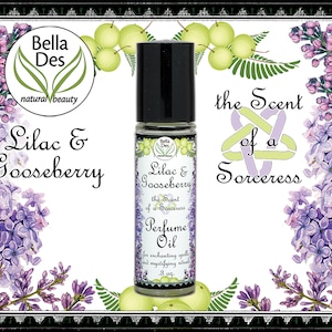 Lilac and Gooseberry Perfume Oil 0.3 ounce 10mL roll on bottle Yennefer Scent of a Sorceress Lilac and Gooseberries image 7
