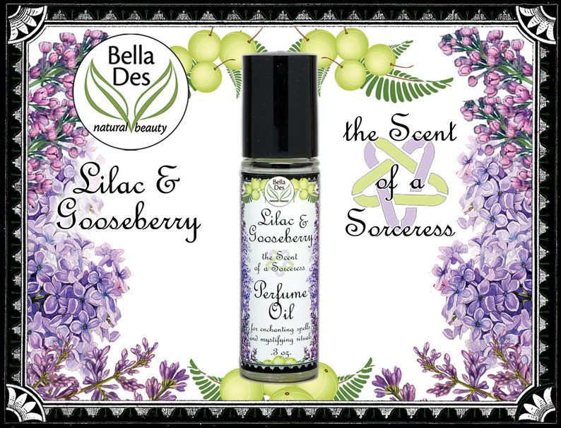 Lilac and Gooseberry Perfume Oil 0.3 ounce 10mL roll on bottle Yennefer Scent of a Sorceress Lilac and Gooseberries image 7