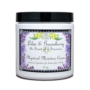 Lilac and Gooseberry Mystical Moisture Body Cream | 8 oz | Hydration for Dry Skin with Protein, Kokum Butter | Yennefer Scent of a Sorceress