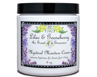 Flieder & Stachelbeere Mystische Feuchtigkeit Körpercreme, Yennefer's Scent - 8 oz Glas