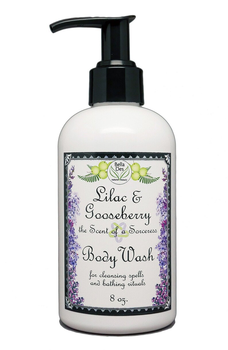 Lilac and Gooseberry Scented Body Wash Bath and Shower Gel 8 ounces Yennefer Scent of a Sorceress image 2