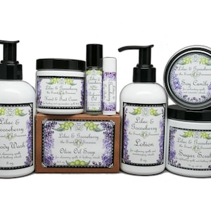 Lilac & Gooseberry Collection| Full Size Perfume Oil, Lotion, Body Wash, Scrub, Candle, Cream, Soap, Lip Balm |Yennefer Scent of a Sorceress