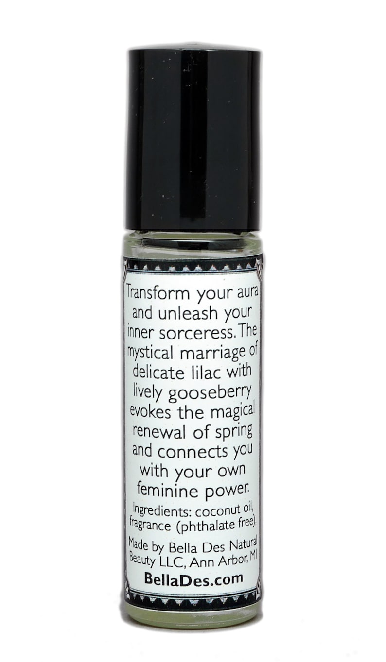 Lilac and Gooseberry Perfume Oil 0.3 ounce 10mL roll on bottle Yennefer Scent of a Sorceress Lilac and Gooseberries image 6