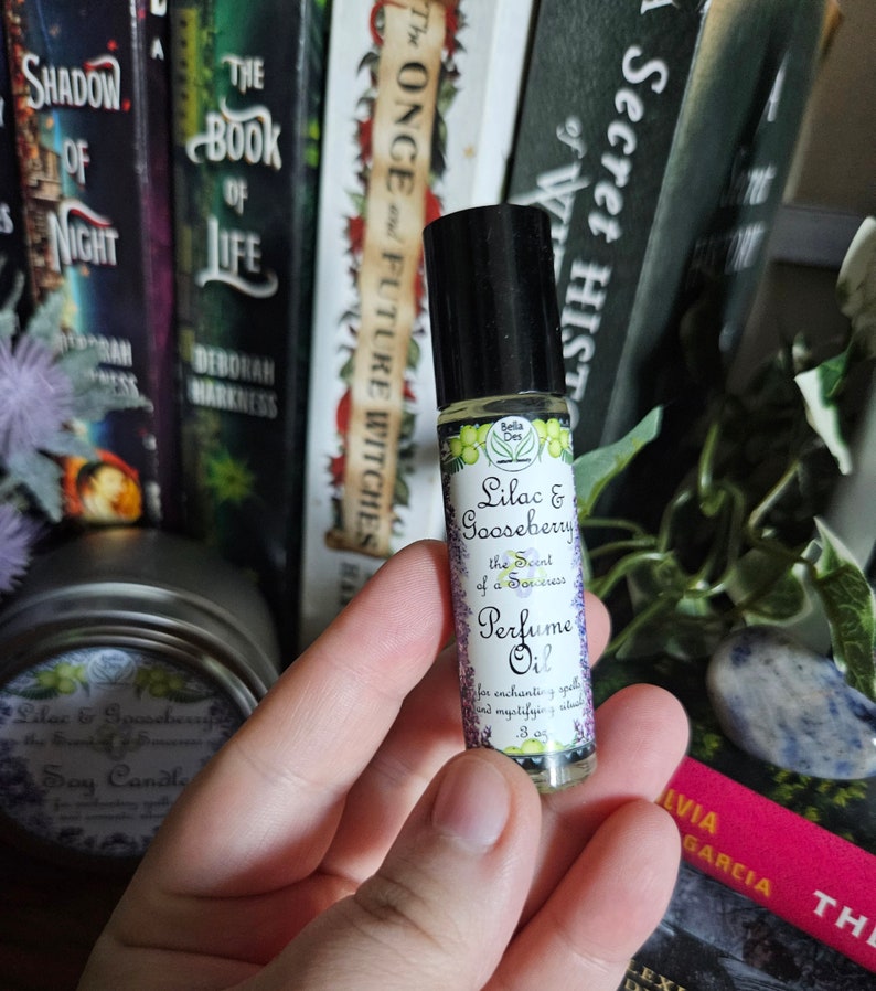 Lilac and Gooseberry Perfume Oil 0.3 ounce 10mL roll on bottle Yennefer Scent of a Sorceress Lilac and Gooseberries image 4