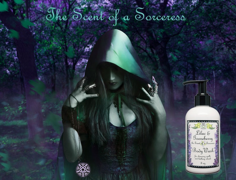 Lilac and Gooseberry Scented Body Wash Bath and Shower Gel 8 ounces Yennefer Scent of a Sorceress image 5