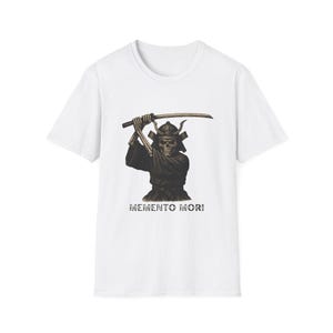 Fierce Samurai Skull T-Shirt, Unisex Graphic Tee, Katana Memento Mori Shirt, Samurai Warrior Top, Samurai Skeleton Tee