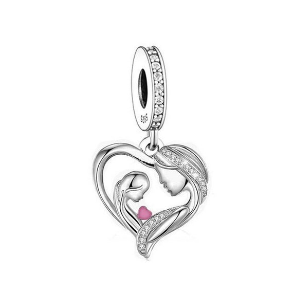 Heart Dangle Pandora Charm A Buy Mother And Daughter Pink Heart