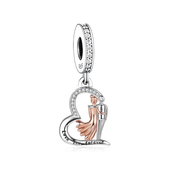Lovers Heart Charm, Fit Pandora Charms, 925 Sterling Silver Charms, Charms  for Pandora Bracelet, For Pandora Charm Bracelet