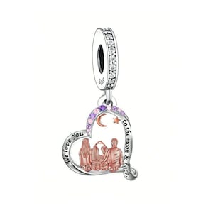Encanto colgante de la familia de la madre, el hijo, el padre, la hija, los encantos de Pandora aptos, los encantos de plata de ley 925, los encantos para la pulsera de Pandora