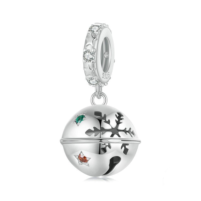 pandora チャーム　雪の結晶　新商品　シルバー Snowflake Snowglobe Dangle Charm