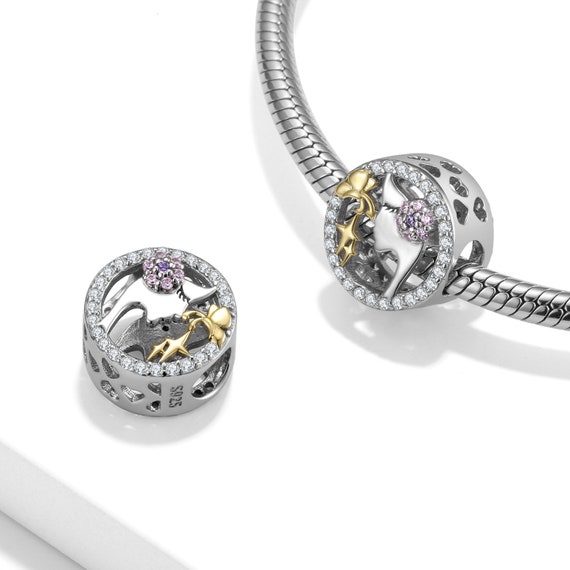 Breloque Naissance En Argent 925 - Cœur Ajouré Avec Pierre De Naissance Et Zircon - Pour Bracelet Ou Collier - 11