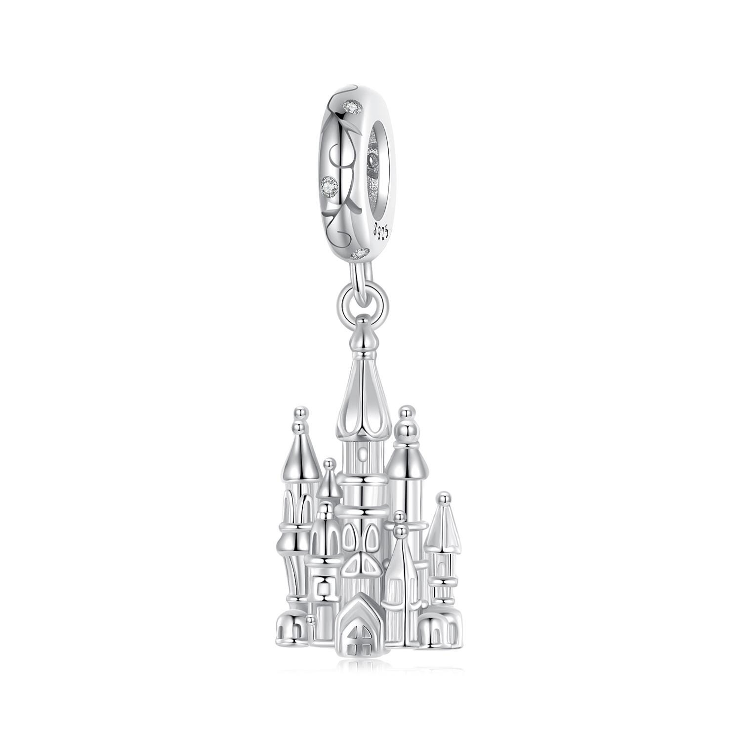 Magic Castle Pendant Charm, 925 Sterling Silver Charms, for