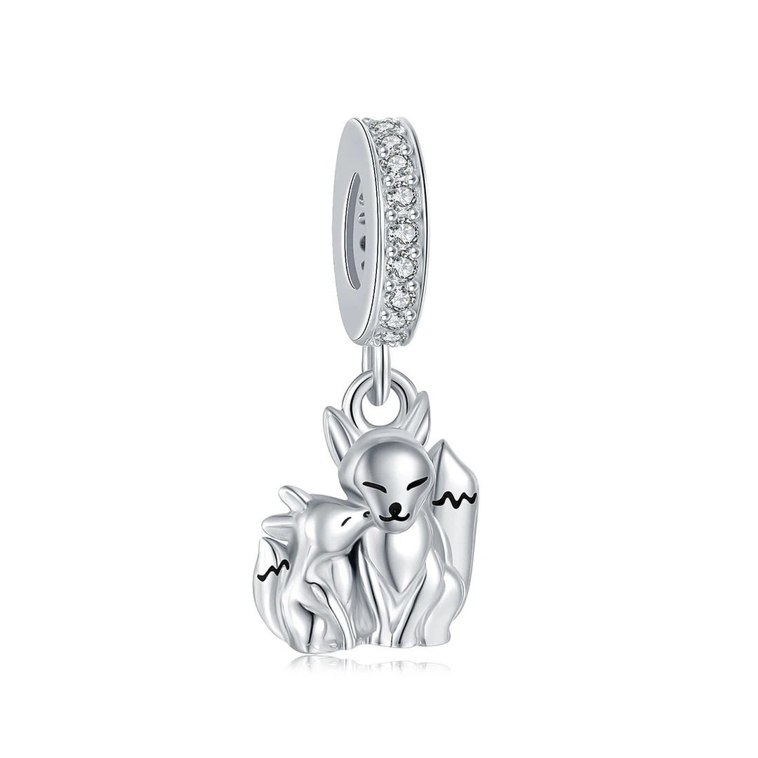 Mond-Fuchs Charm Aus 925 Sterlingsilber – Als Anhänger Für Armband Oder Halskette, Mystisch & Elegant