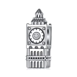 Charm de Big Ben, para pulsera Pandora, charms de plata de ley 925, charms para pulsera Pandora, charms compatibles con Pandora