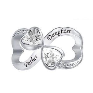 Charm de amor infinito de padre e hija, Charms para pulsera Pandora, Charms de plata de ley 925, Charms compatibles con Pandora, Para pulsera de charms Pandora
