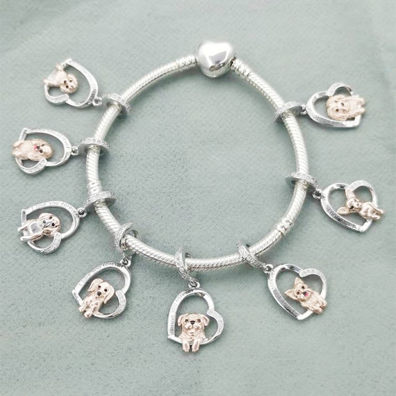 Poodle charms for bracelet hot sale