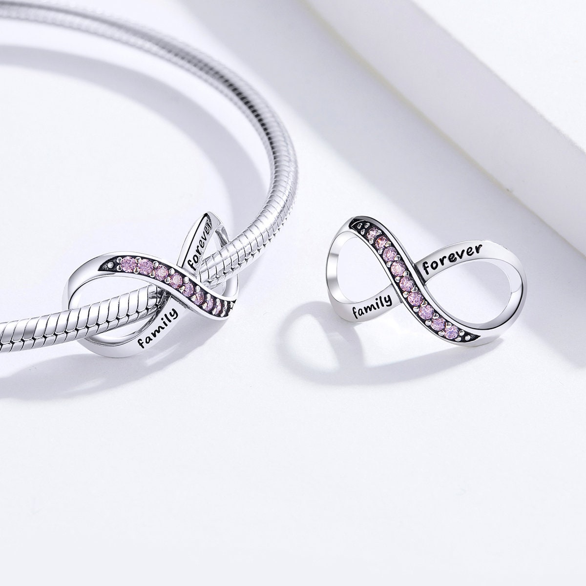 MariaFonte Charm 2024 compatibel met alle merken armbanden halskettingen oneindigheid familie Forever geluksbrenger zilver 925 verjaardag jubileum originele vriendschapsaanbiedingen moeder kraal hart