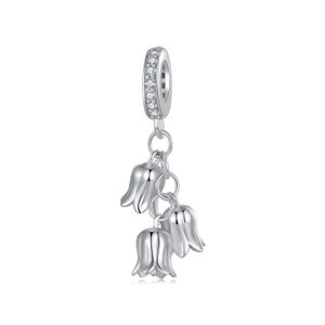 Lily of the Valley Pendant Charm, Charms for Pandora Bracelet, For Pandora Charm Bracelet, Fit Pandora Charms, 925 Sterling Silver Charms