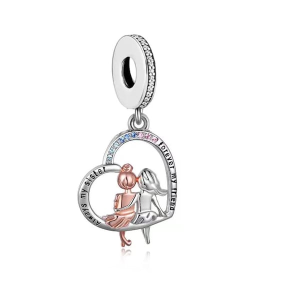 925 Sterling Silver Charms Always My Sister Charm Forever My Friend Charm Charms for Pandora Bracelet Fit Pandora Charms Etsy