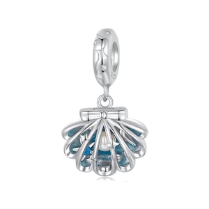 Blue Shell Ocean Pendant Charm, For Pandora Charm Bracelet, Fit Pandora Charms, Charms for Pandora Bracelet, 925 Sterling Silver Charms