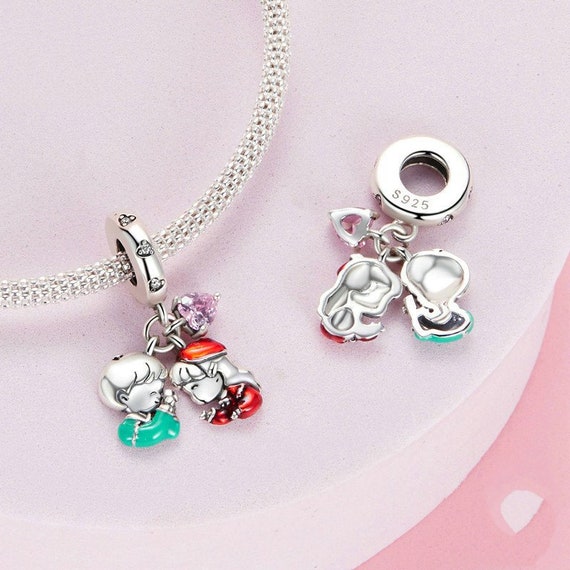 Pandora 792654C01 Charm-Anhänger Rosafarbener Kristall Stammbaum & Herz Silber